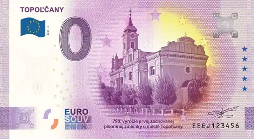 Banconota da 0€ TOPOĽČANY