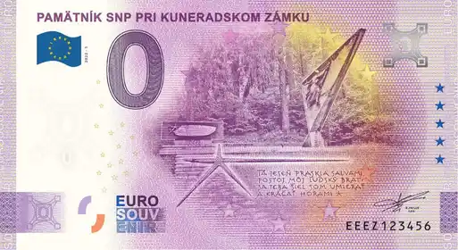 Billete de 0€ PAMÄTNÍK SNP PRI KUNERADSKOM ZÁMKU