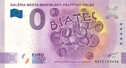 0€ banknote GALÉRIA MESTA BRATISLAVY