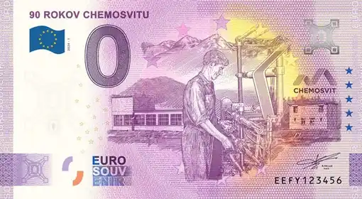 0€ banknote 90 ROKOV CHEMOSVITU