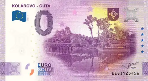 0€ banknote KOLÁROVO – GÚTA