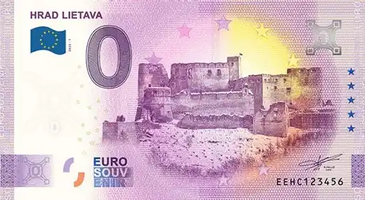 0€ banknote HRAD LIETAVA