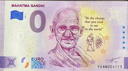 0€-Schein MAHATMA GANDHI