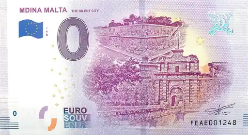 0€-Schein MDINA MALTATHE SILENT CITY