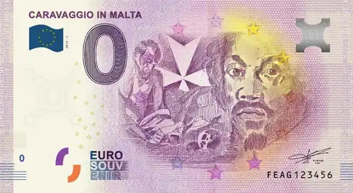 0€-Schein CARAVAGGIO IN MALTA