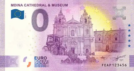 0€ banknote MDINA CATHEDRAL & MUSEUM