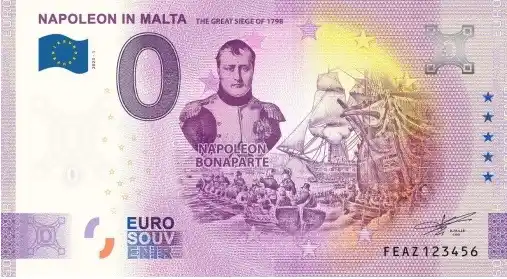 0€ banknote NAPOLEON IN MALTATHE GREAT SIEGE OF 1798