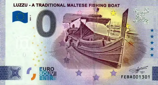Billete de 0€ LUZZU - A TRADITIONAL MALTESE FISHING BOAT