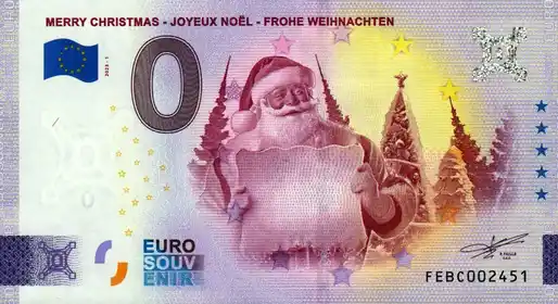Billet 0€ MERRY CHRISTMAS - JOYEUX NOËL - FROHE WEIHNACHTEN