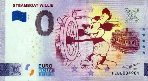 Billete de 0€ STEAMBOAT WILLIE