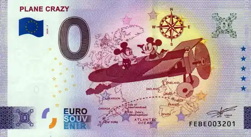 Banconota da 0€ PLANE CRAZY