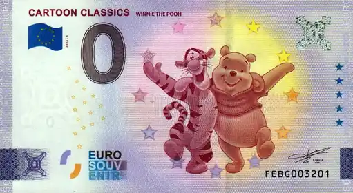 0€ banknote CARTOON CLASSICSWINNIE THE POOH