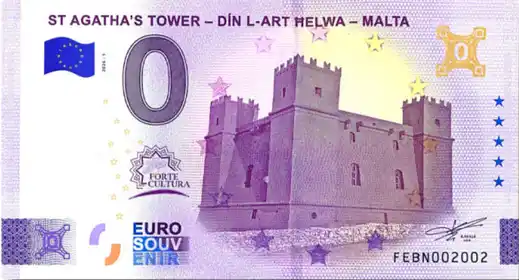 Billet 0€ ST AGATHA'S TOWER - DIN L-ART HELWA - MALTA
