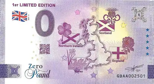 Billete de 0€ 1ST LIMITED EDITION
