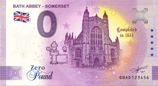Billet 0€ BATH ABBEY - SOMERSET