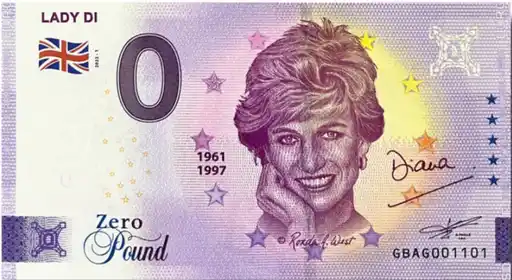 0€ banknote LADY DI
