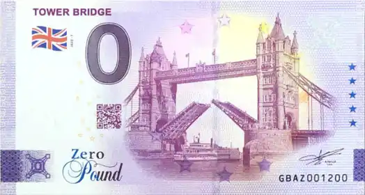 Banconota da 0€ TOWER BRIDGE