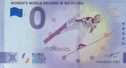 Banconota da 0€ WORLD RECORDING IN SKI FLYING [FAUTE]