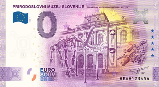 Banconota da 0€ PRIRODOSLOVNI MUSEJ SLOVENIJE