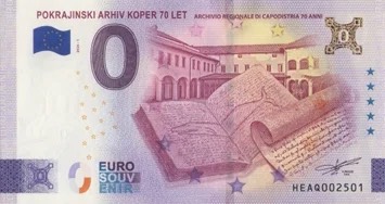 Billet 0€ POKRAJINSKI ARHIV KOPER 70 LET
