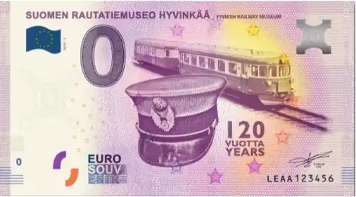 0€-Schein SUOMEN RAUTATIEMUSEO HYVINKÄÄ FINNISH RAILWAY MUSEUM