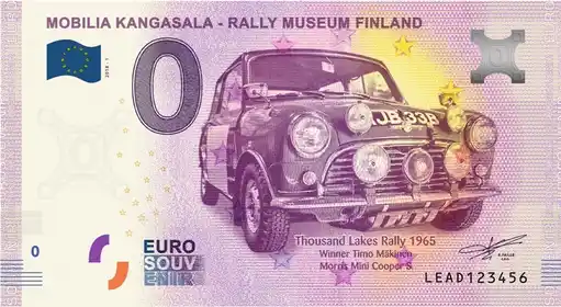 0€ banknote MOBILIA KANGASALA - RALLY MUSEUM FINLAND