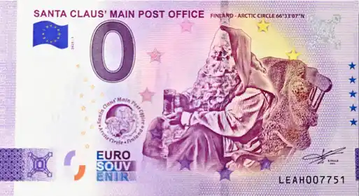 0€-Schein SANTA CLAUS' MAIN POST OFFICE