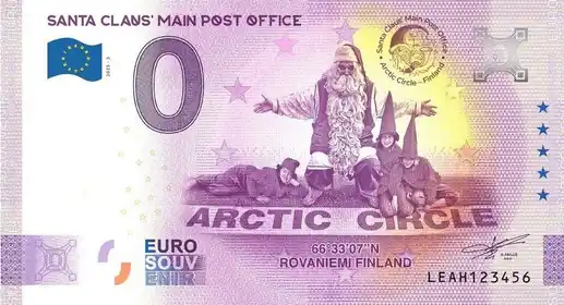 Billete de 0€ SANTA CLAUS' MAIN POST OFFICE