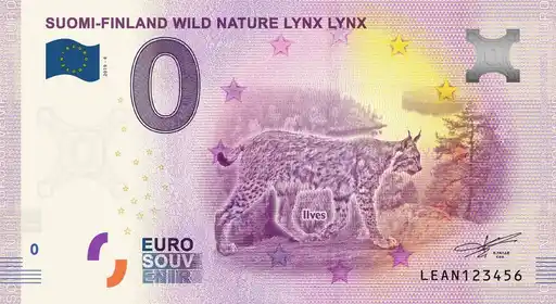 0€-Schein SUOMI-FINLAND WILD NATURE LYNX LYNX