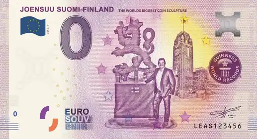 Billet 0€ JOENSUU SUOMI-FINLANDTHE WORLDS BIGGEST COIN SCULPTURE