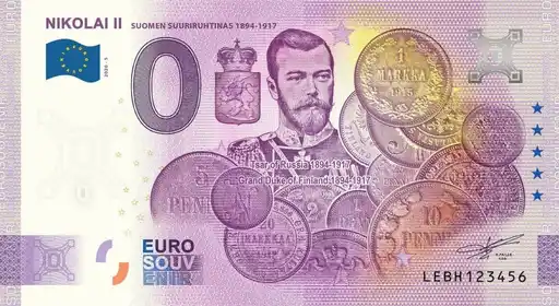 Billet 0€ NIKOLAI IISUOMEN SUURIRUHTINAS 1894-1917