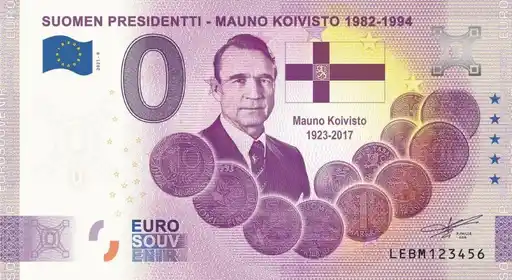 Billete de 0€ SUOMEN PRESIDENTTI - MAUNO KOIVISTO 1982-1994