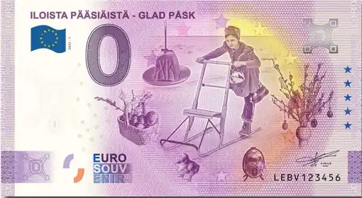 Billete de 0€ ILOISTA PÄÄSIÄISTÄ - GLAD PÅSK