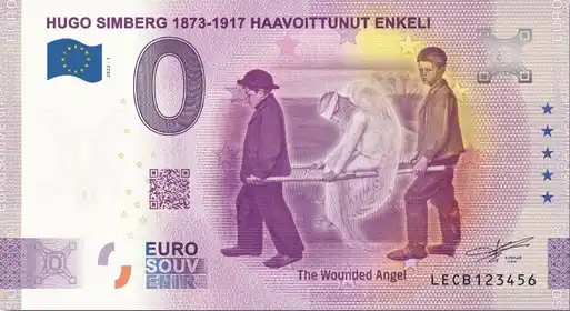 0€ banknote HUGO SIMBERG 1873-1917 HAAVOITTUNUT ENKELI