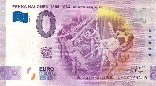 Billete de 0€ PEKKA HALONEN 1865-1933TIENRAIVAAJIA KARJALASSA