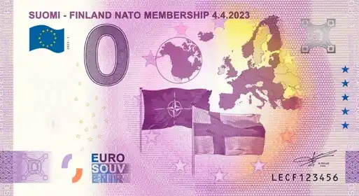 Billete de 0€ SUOMI FINLAND NATO MEMBERSHIP 4.4.2023