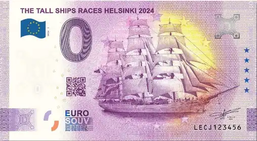 0€ banknote THE TALL SHIPS RACES HELSINKI 2024
