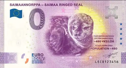 0€-Schein SAIMAANNORPPA - SAIMAA RINGED SEAL