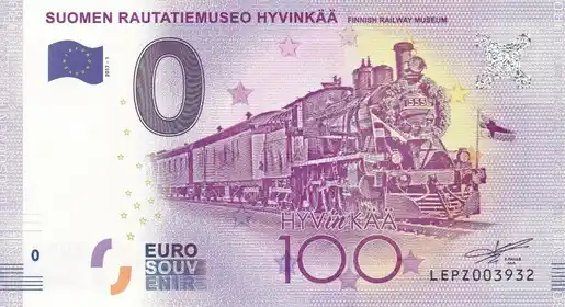 Billete de 0€ SUOMEN RAUTATIEMUSEO HYVINKÄÄ FINNISH RAILWAY MUSEUM