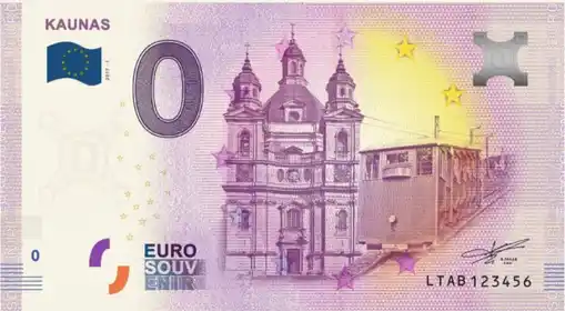 0€ banknote KAUNAS