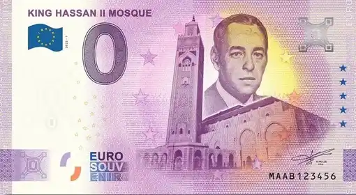 Banconota da 0€ KING HASSAN II MOSQUE