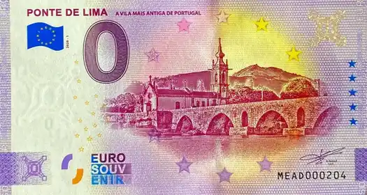 Billete de 0€ PONTE DE LIMAA VILA MAIS ANTIGA DE PORTUGAL
