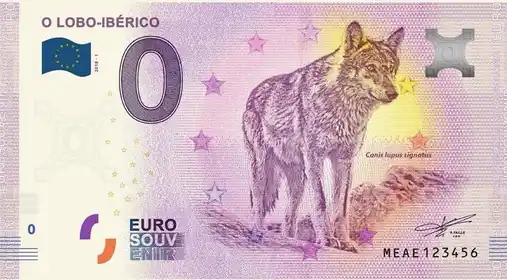 0€ banknote O LOBO-IBÉRICO