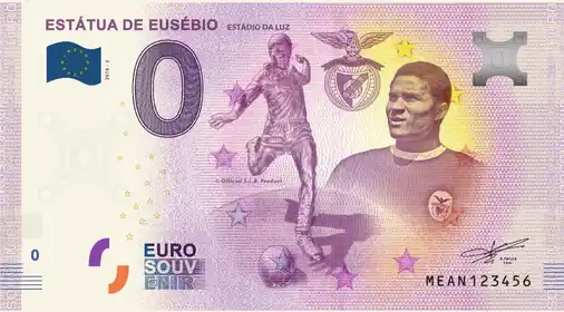 Banconota da 0€ ESTÁTUA DE EUSÉBIOESTÁDIO DA LUZ
