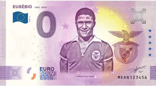 Billete de 0€ EUSÉBIO 1942-2014
