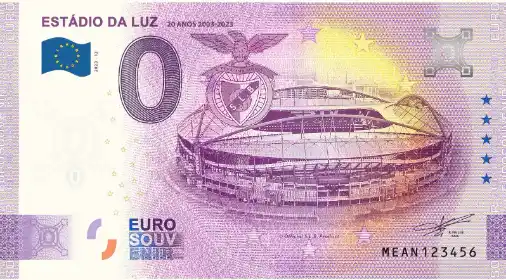 0€ banknote ESTADIO DA LUZ20 ANOS 2003-2023