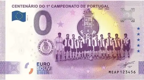 Banconota da 0€ CENTENÁRIO DO 1° CAMPEONATO DE PORTUGAL 1921 - 1922