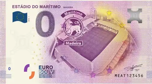 0€ banknote ESTÁDIO DO MARÍTIMO MADEIRA