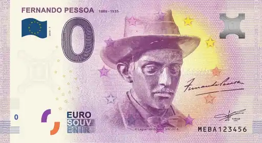 Billete de 0€ FERNANDO PESSOA1888 - 1935