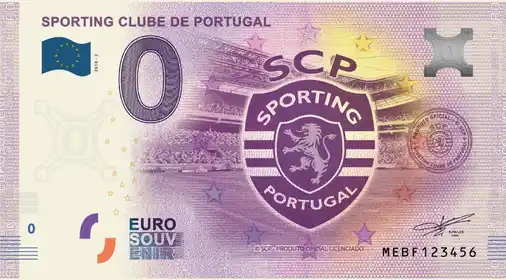 0€ banknote SPORTING CLUBE DE PORTUGAL